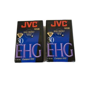 Set of 2 Blank JVC VHS-C  EHG Pro 90 TC-30 Tapes